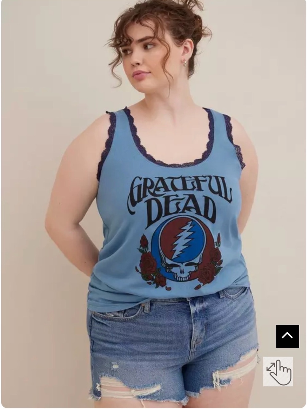 Ripple Junction Grateful Dead Lace-Trim Tank